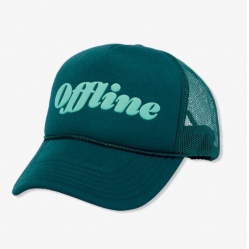 Offline Trucker Hat Unisex Adult OS Forest Green Excellent Mesh Snapback Cap